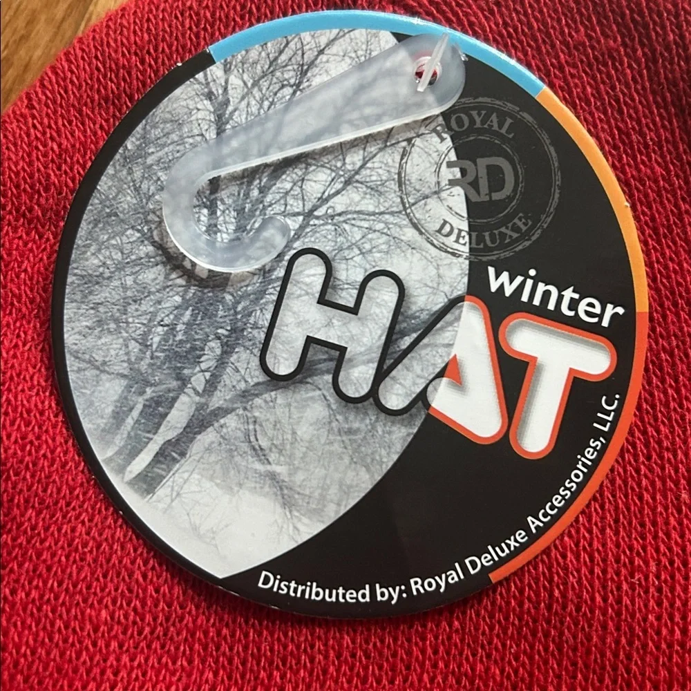 Red and Black Knit Kids Unisex Beanies (2) NWT